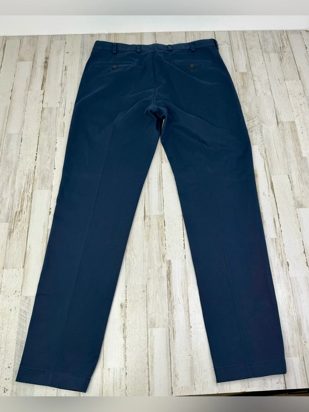 Brooks Brothers Advantage Chino Milano Pleated Khaki Pants Mens 36x34 Navy Blue